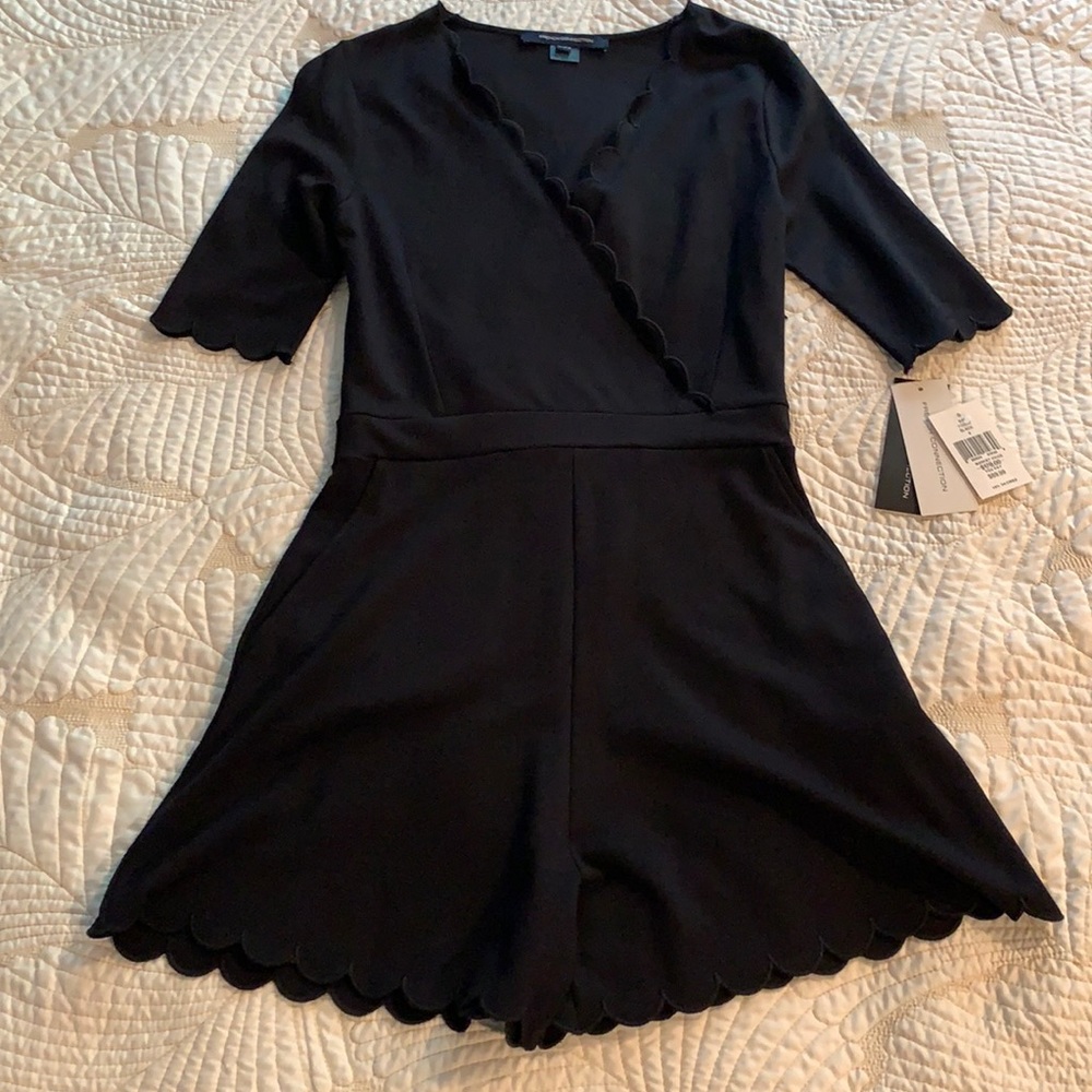 French Connection Scalloped Romper NWT
